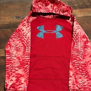 Under Armour Kids Red and Pink Hoodie
